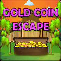 play G2J Wooden Box Gold Coin Escape