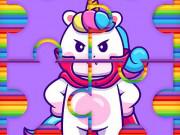 play Cute Rainbow Unicorn Puzzles