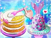 play Unicorn Chef Mermaid Cake