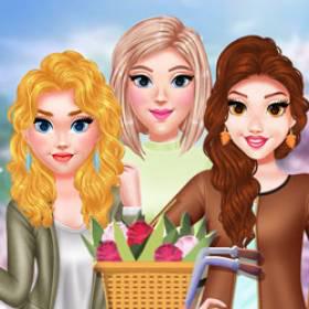 Princesses Bike Ride Day Out - Free Game At Playpink.Com