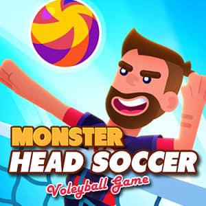 play Monster Head Soccer Volleyball