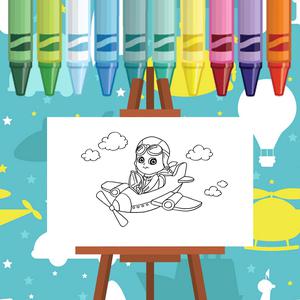 play Cute Planes Coloring