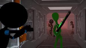 play Stickman Armed Assassin: Cold Space