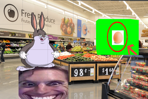 play Big Chungus Tries Not To Be The Sus Imposter While Shopping At Walmart For Eggs To Make His Breakfast Casserole