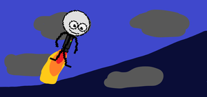 play Stickman With A Jetpack: The Cheesy Original