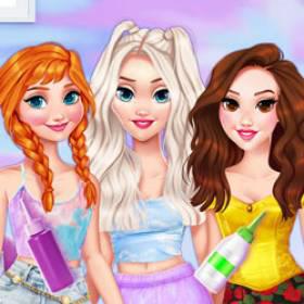 play Princesses Tie Dye Trends Inspo - Free Game At Playpink.Com