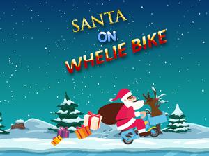 play Santa On Wheelie Bike