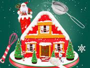 play Xmas Gingerbread House Cake