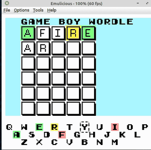 Gb-Wordyl: Wordle Clone For Game Boy (& Color) / Analogue Pocket