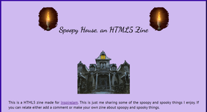 play Spoopy House, A Html5 Zine