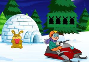 play Boy Escape From Snowmobile