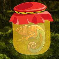 play Big-Rainbow Chameleon Forest Escape Html5