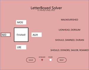 Letter Boxed Solver