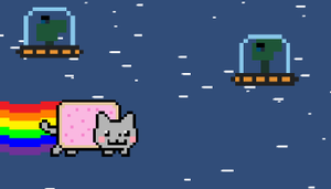 play Nyan Cat Vs The Aliens