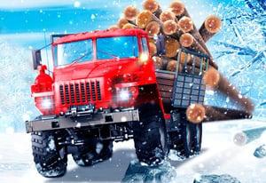 play Truck Driver Snowy Roads