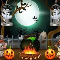play G2M Halloween Twin Ghosts Rescue Html5