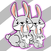 Fg White Rabbit Family Escape