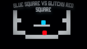Blue Square Vs Glitchy Red Square