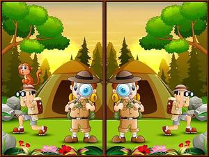 play Spot 5 Differences Camping