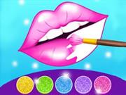 play Glitter Lips Coloring