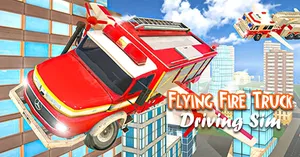 play Flying Fire Truck Driving Sim