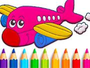 play Coloring Book: Cute Plane