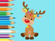 play Coloring Book: Cute Christmas Reindeer