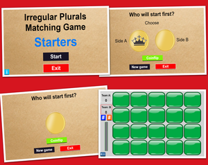 play Starters - Irregular Plurals - Matching Game