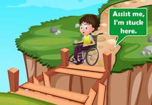 play Assist Physically Challenged Boy