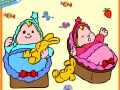 play Online Coloring Baby Twins