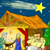 play Nativity Scene Coloring