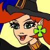 play Young Witch Halloween Coloring