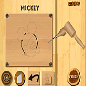 Wood Carving Mickey