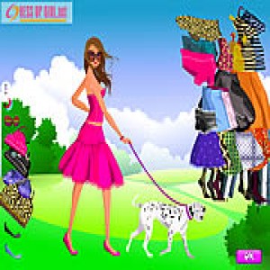 Girl And Pet Dress Up