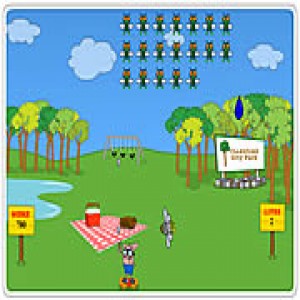 play Slingshot Picnic Defender