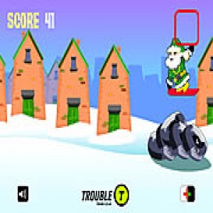 play Santa Snowboarding