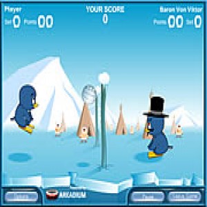 play Penguin Volleyball