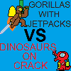 play Gorillas With Jetpacks Vs Dinosaurs On Crack: Onslaught