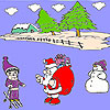 play Snow And Santa Coloring