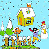 play Snowman And Christmas Coloring
