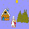 play Little Girl And Snowman Coloring