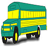 play Green School Bus Coloring