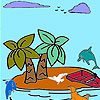 Tropical Island Coloring