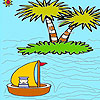 play The Boatman In The Ocean Coloring