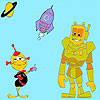 play Robot And Friends Coloring