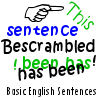 play Bescrambled - Basic English Sentences