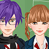 play Cute School Couple Dress Up