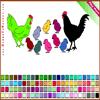 play Chicken Family Coloring