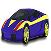play Blue Lined Car Coloring