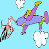 play Airplane And Alien Coloring